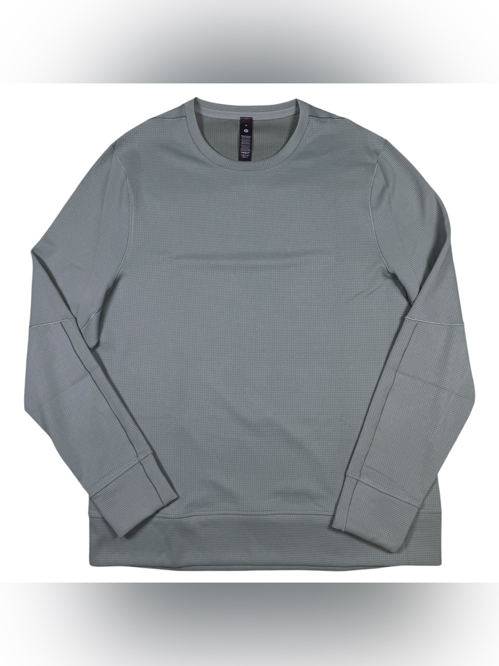 Lululemon Shift Stitch Crew Medium Waffle Knit Long Sleeve Post Work Out Shirt